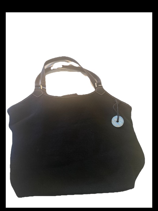 The Sak Handbags - The Sak Black Woven Crochet Knit Hobo Shoulder Bag Purse Adjustable Strap